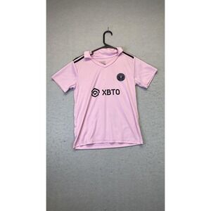 Inter Miami CF Jersey Youth 26 Pink MLS Soccer Messi 10 XBTO Sponsor Home Kids